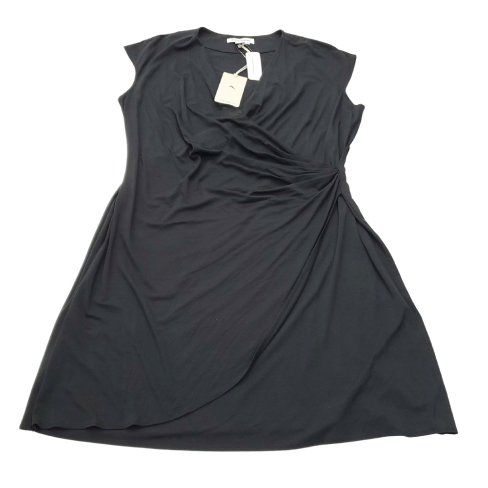 Tommy Bahama Tambour Side Gathered Stretch Black Dress Womens Size XL - Picture 2 of 11